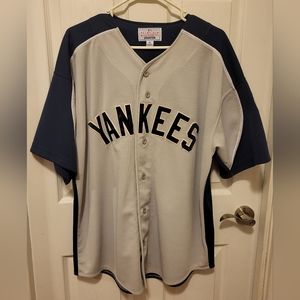 Starter Yankees throw back jersey, XL, blue & grey